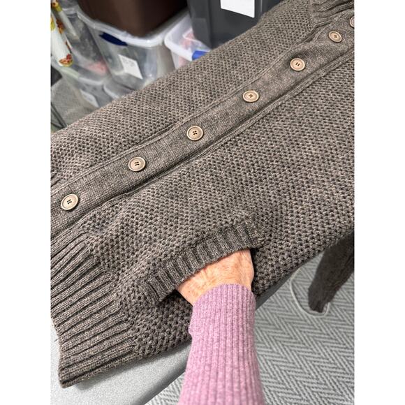 Daniele Blasi Italy Wool Blend Button Front Cardigan Sweater Brown S - Picture 4 of 9